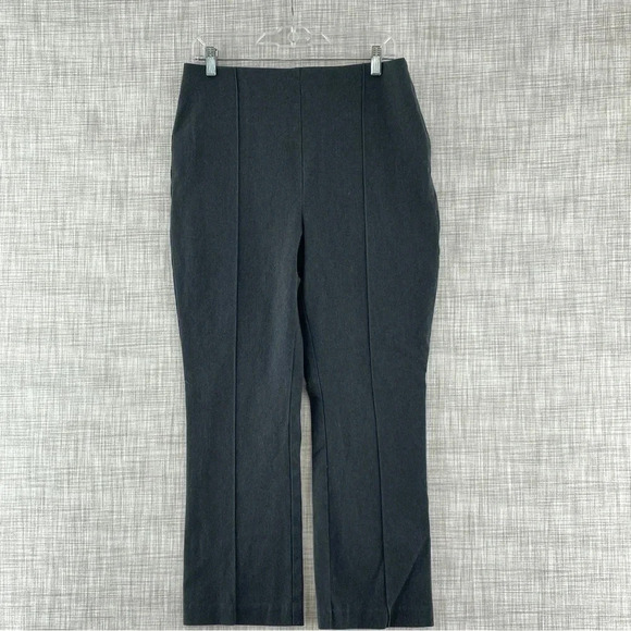 Loft Women's Size 12 High Rise Kick Crop Gray pants 2360 - Picture 1 of 12